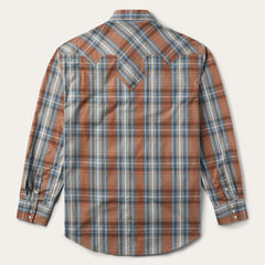 Men Western Shirts | Stetson Rustic Plaid Western Shirt Brown