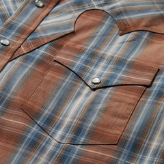 Men Western Shirts | Stetson Rustic Plaid Western Shirt Brown