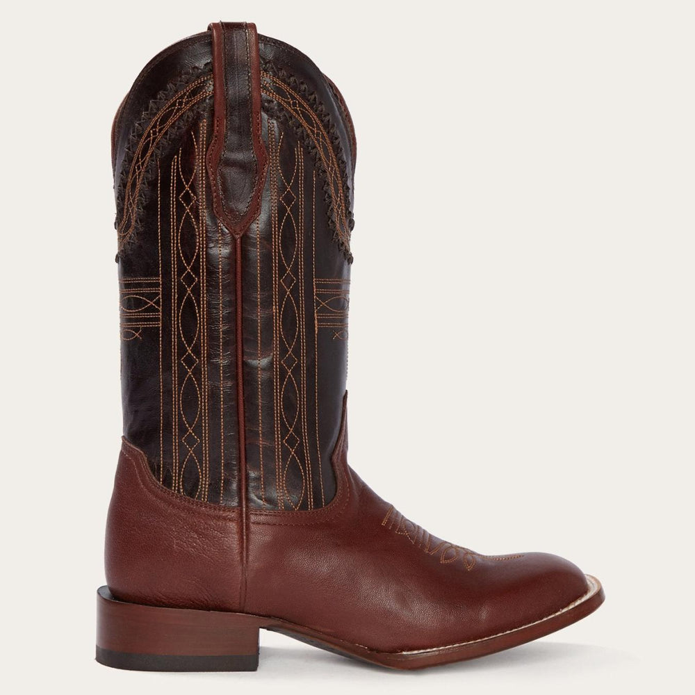 Men Western | Stetson Denver Brown Goat Hand Stitched Cowboy Boot Brown