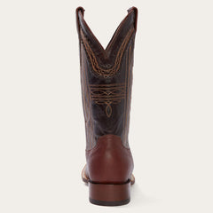 Men Western | Stetson Denver Brown Goat Hand Stitched Cowboy Boot Brown