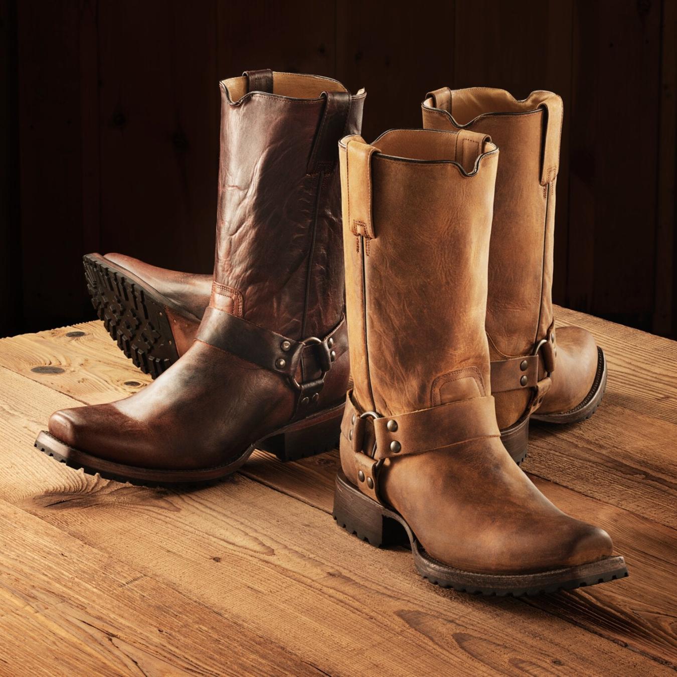Men Western | Stetson Heritage Harness Boots Oiled Brown