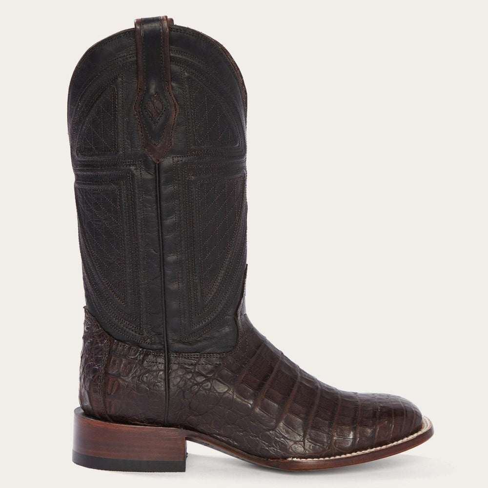 Men Western | Stetson Kaycee Brown Caiman Belly Cowboy Boot Brown