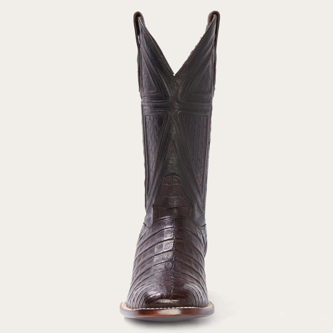 Men Western | Stetson Kaycee Brown Caiman Belly Cowboy Boot Brown