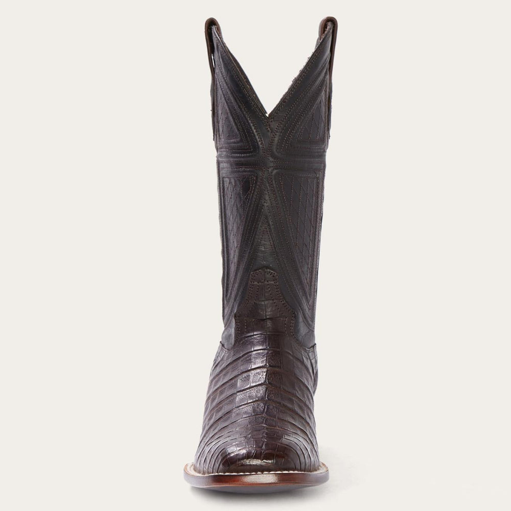 Men Western | Stetson Kaycee Brown Caiman Belly Cowboy Boot Brown