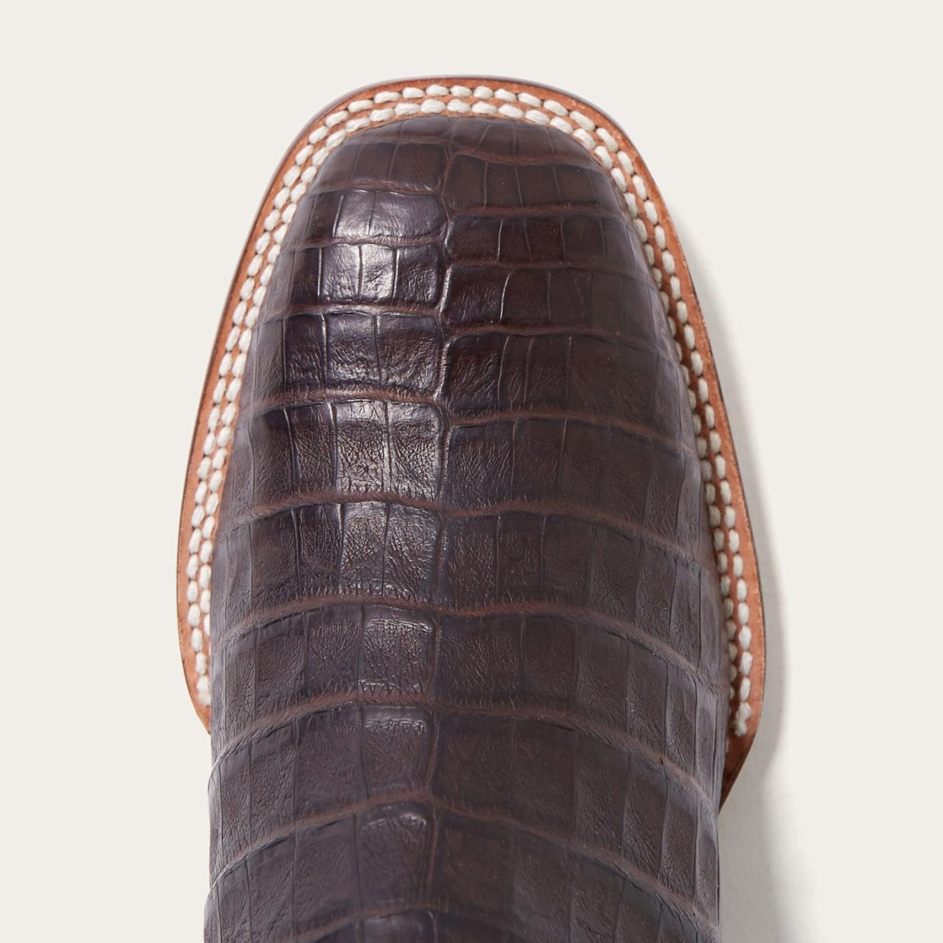 Men Western | Stetson Kaycee Brown Caiman Belly Cowboy Boot Brown