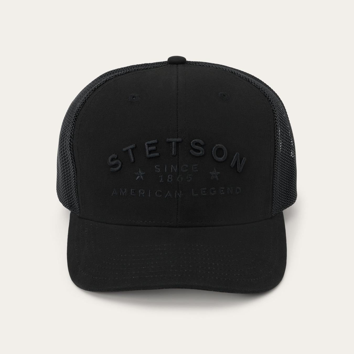 Men/Women Caps &amp; Truckers | Stetson American Legend Trucker Cap Black