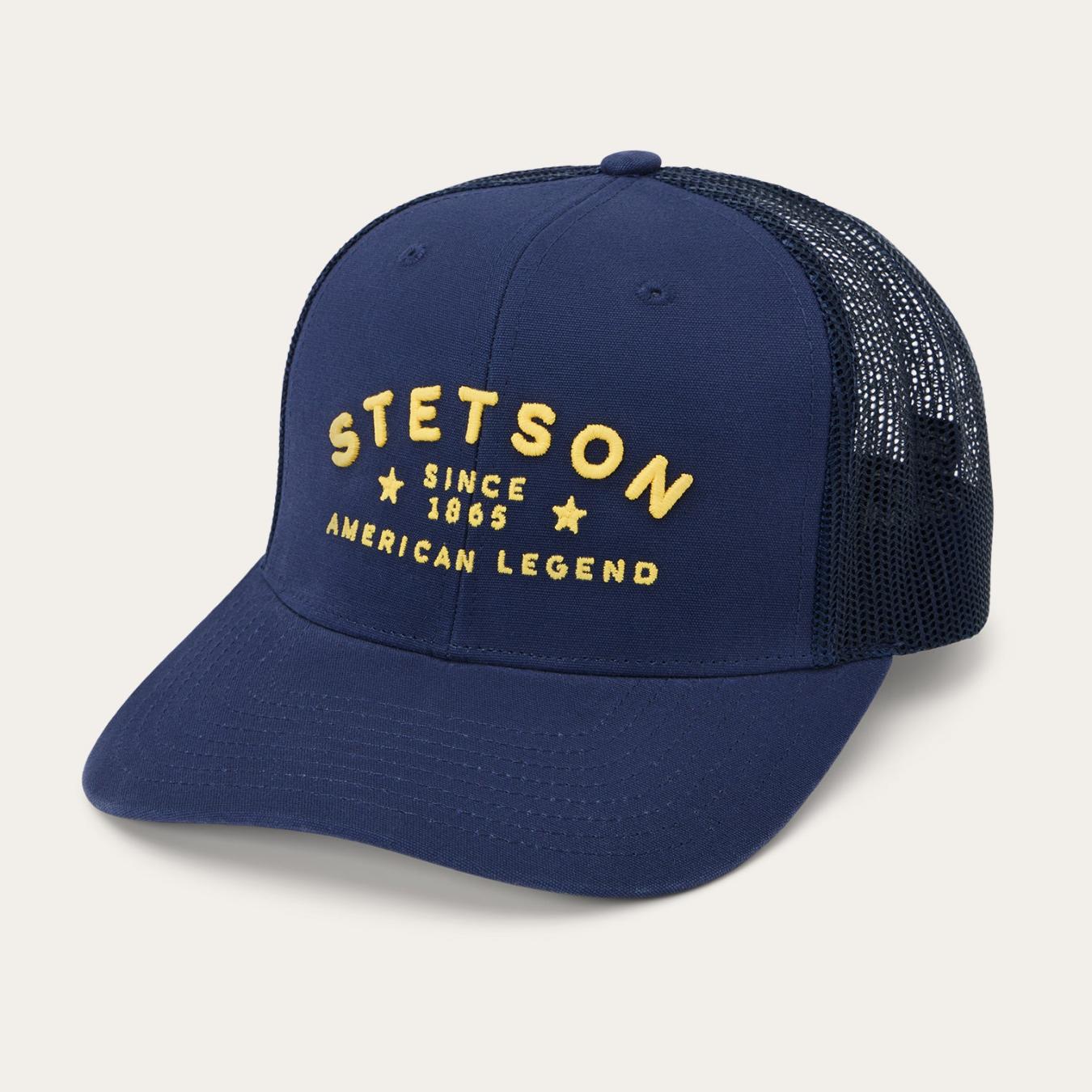 Men/Women Caps &amp; Truckers | Stetson American Legend Trucker Cap Navy