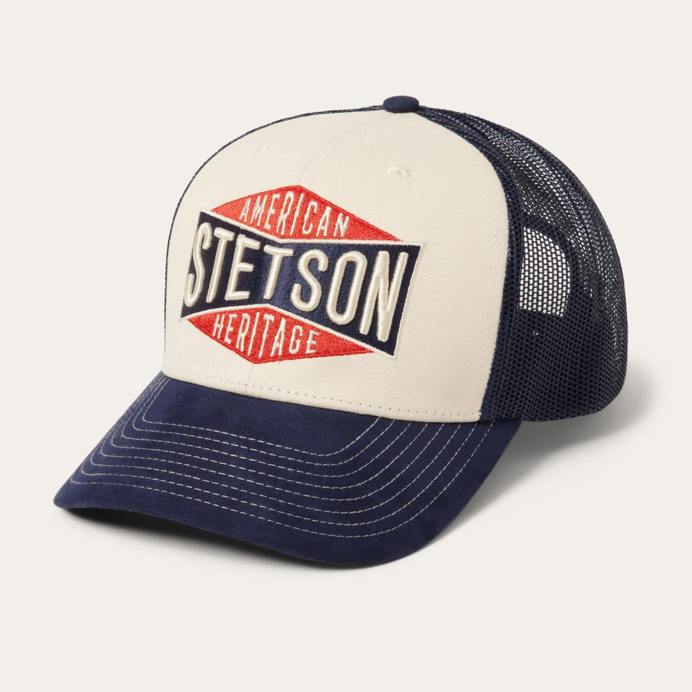 Men/Women Caps &amp; Truckers | Stetson Cream American Heritage Trucker Cap Cream