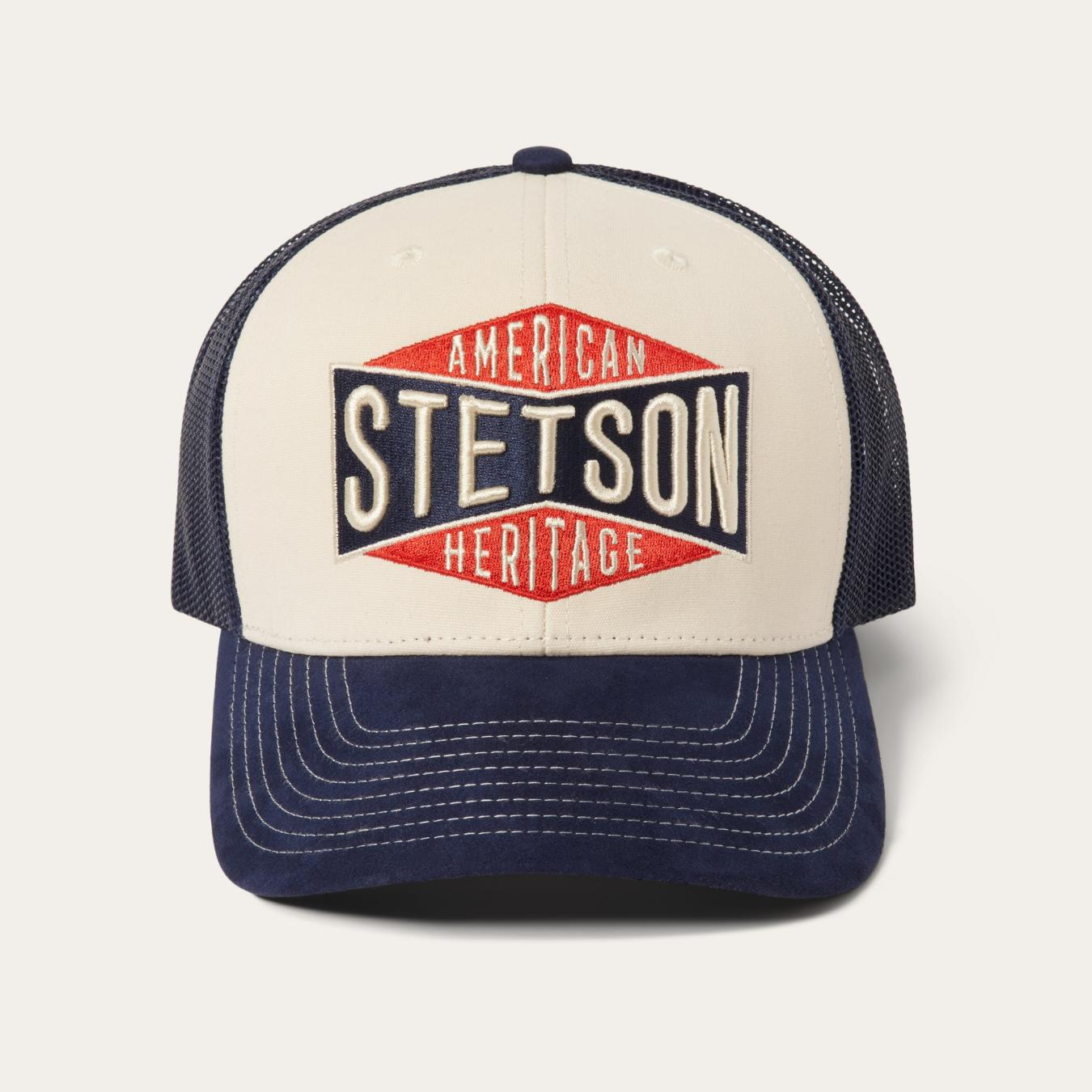 Men/Women Caps &amp; Truckers | Stetson Cream American Heritage Trucker Cap Cream