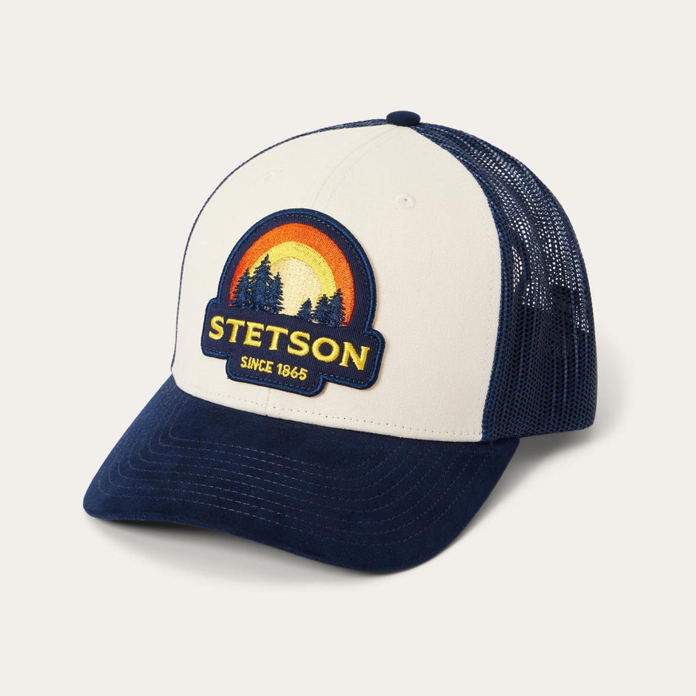 Men/Women Caps &amp; Truckers | Stetson Cream Sunset Trucker Cap Cream