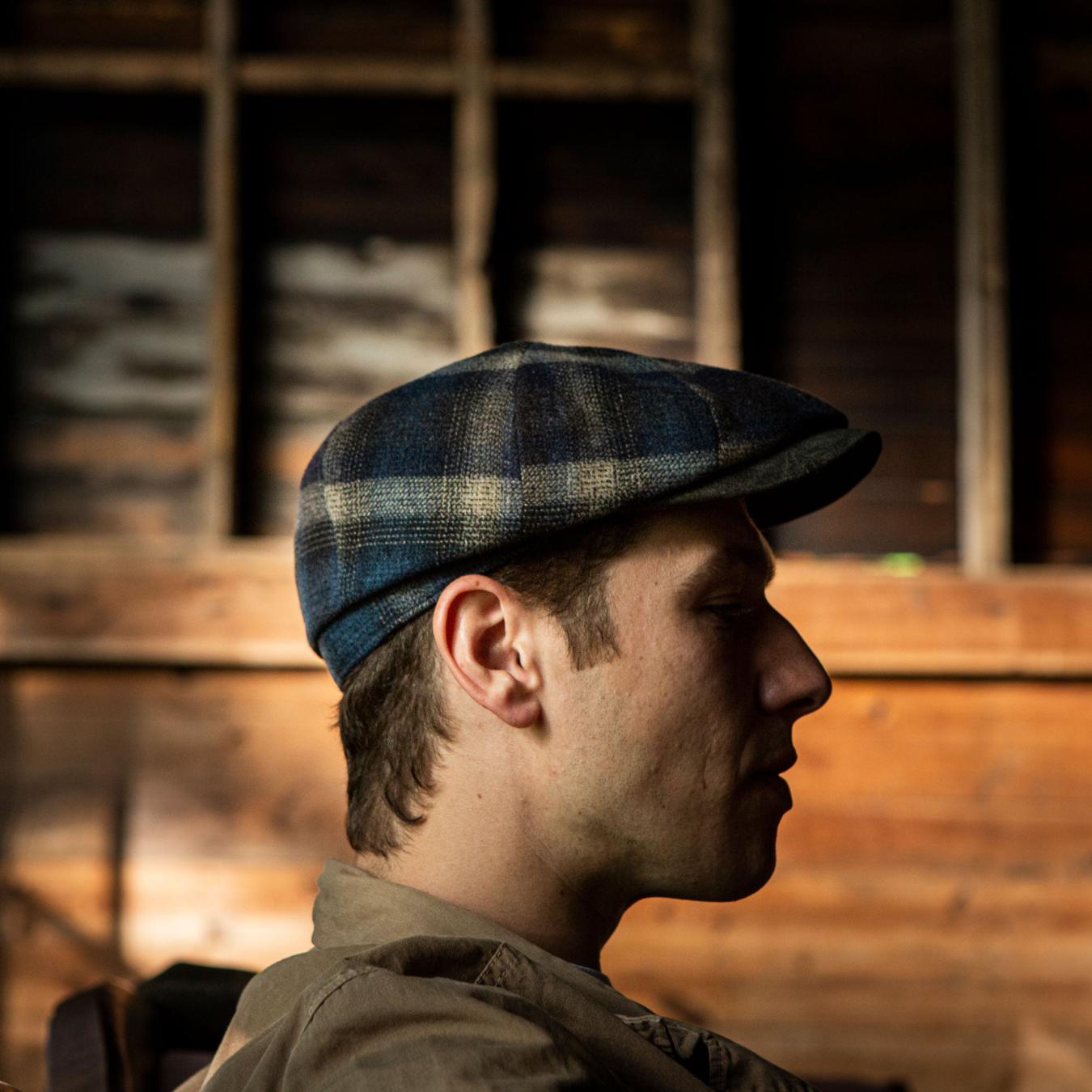 Men/Women Caps &amp; Truckers | Stetson Ivy Virgin Wool Cap Blue Beige Check