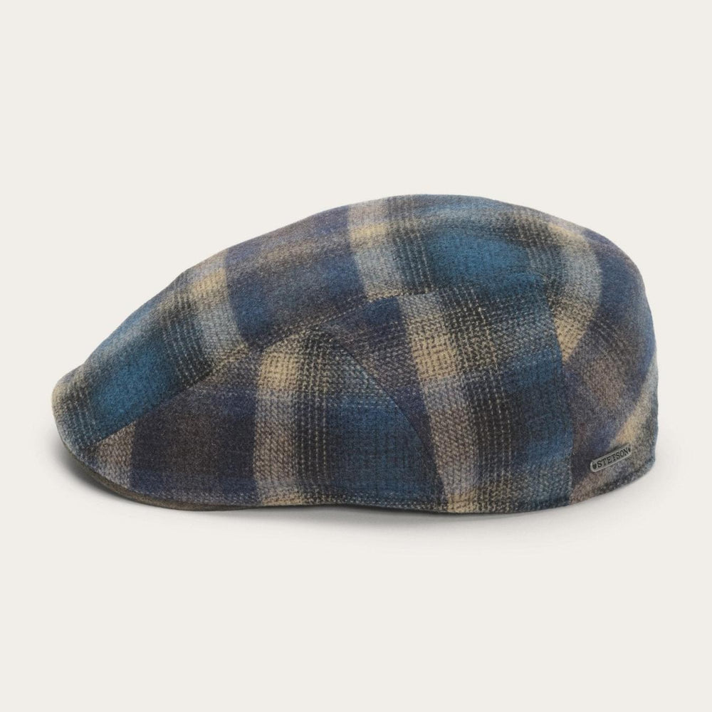 Men/Women Caps &amp; Truckers | Stetson Ivy Virgin Wool Cap Blue Beige Check
