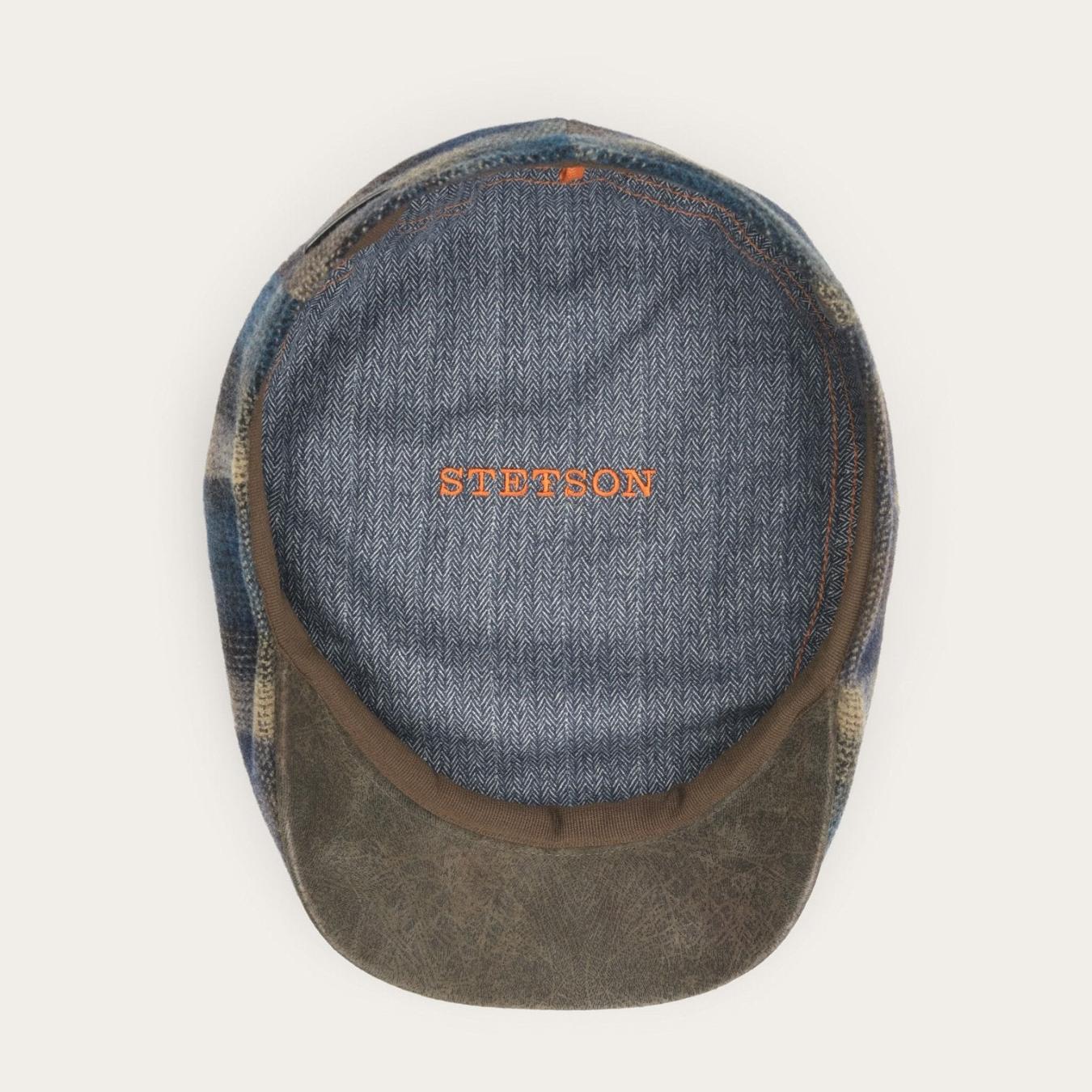 Men/Women Caps &amp; Truckers | Stetson Ivy Virgin Wool Cap Blue Beige Check