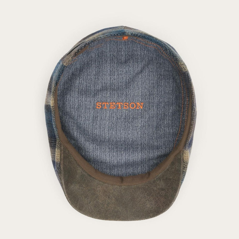 Men/Women Caps &amp; Truckers | Stetson Ivy Virgin Wool Cap Blue Beige Check