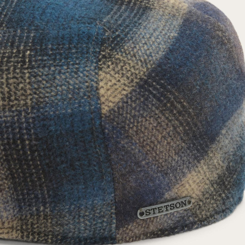 Men/Women Caps &amp; Truckers | Stetson Ivy Virgin Wool Cap Blue Beige Check