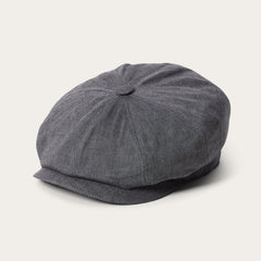 Men/Women Caps &amp; Truckers | Stetson Linen Hatteras Newsboy Grey