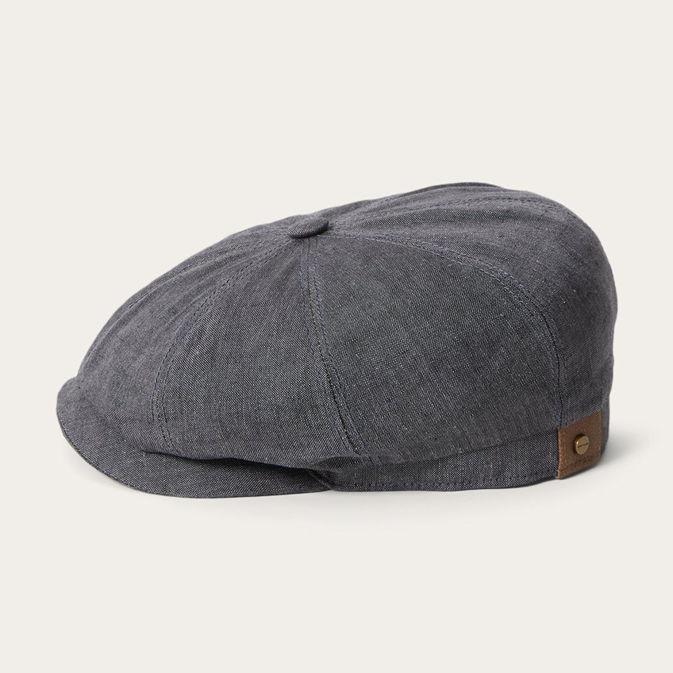 Men/Women Caps &amp; Truckers | Stetson Linen Hatteras Newsboy Grey