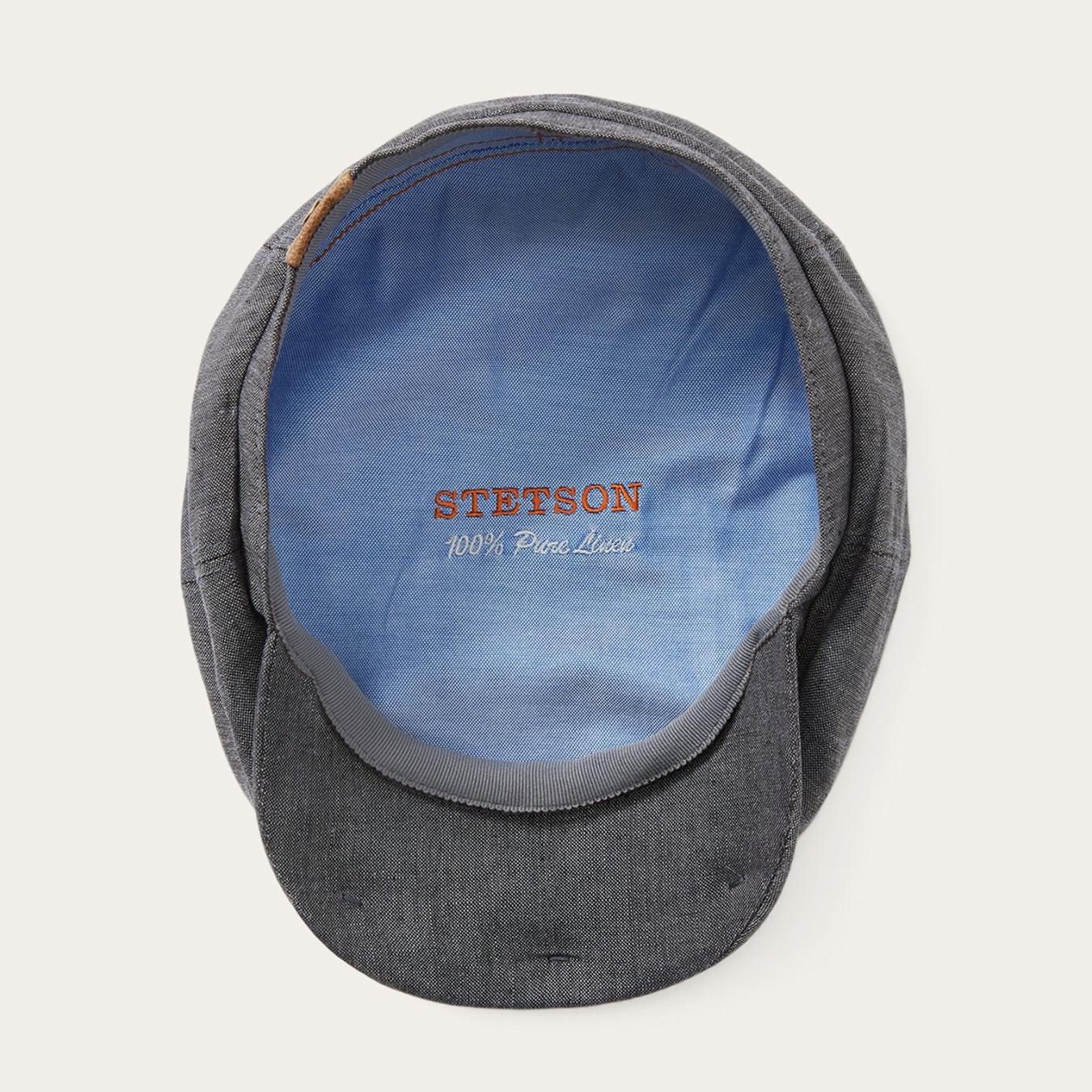 Men/Women Caps &amp; Truckers | Stetson Linen Hatteras Newsboy Grey