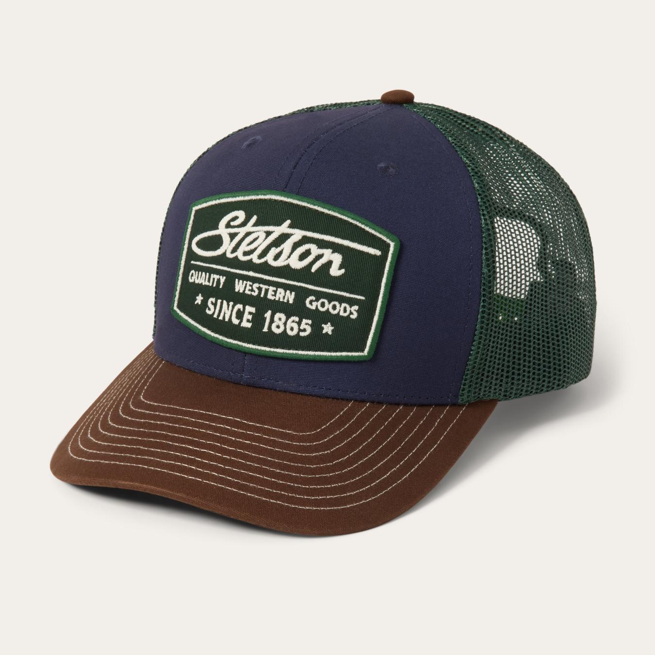 Men/Women Caps &amp; Truckers | Stetson Navy Heritage Script Trucker Cap Navy
