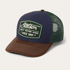 Men/Women Caps &amp; Truckers | Stetson Navy Heritage Script Trucker Cap Navy