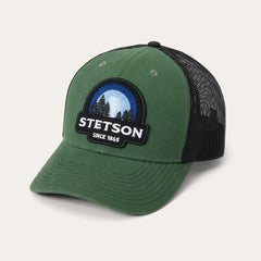 Men/Women Caps &amp; Truckers | Stetson Olive Sunset Trucker Cap Olive