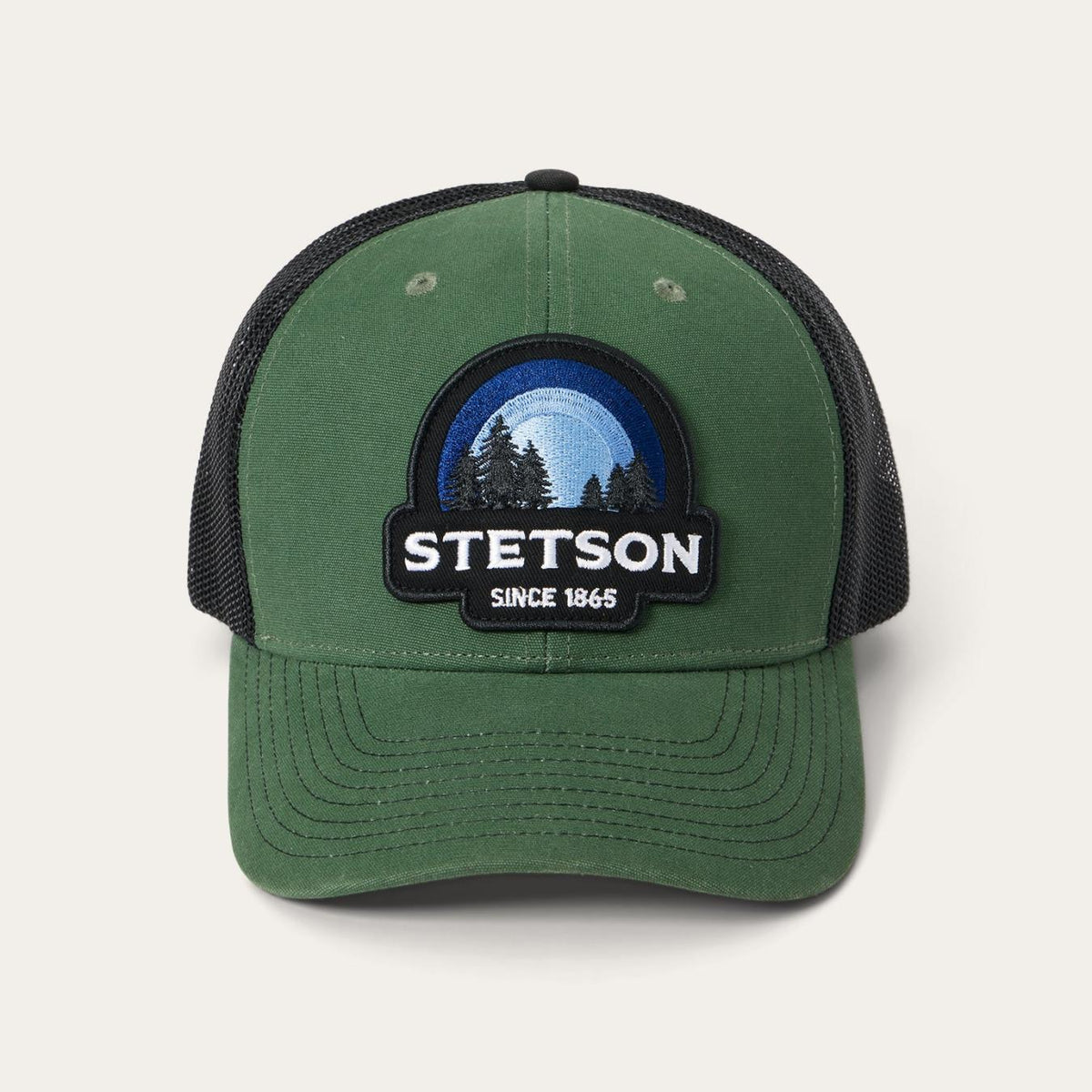 Men/Women Caps &amp; Truckers | Stetson Olive Sunset Trucker Cap Olive