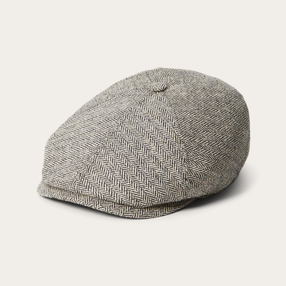 Men/Women Caps &amp; Truckers | Stetson Silk Six-Panel Cap Black Herringbone