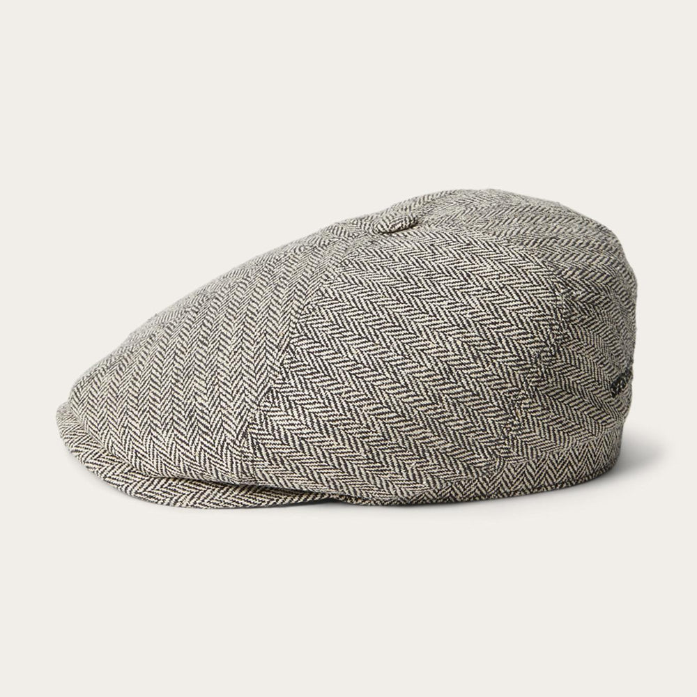 Men/Women Caps &amp; Truckers | Stetson Silk Six-Panel Cap Black Herringbone