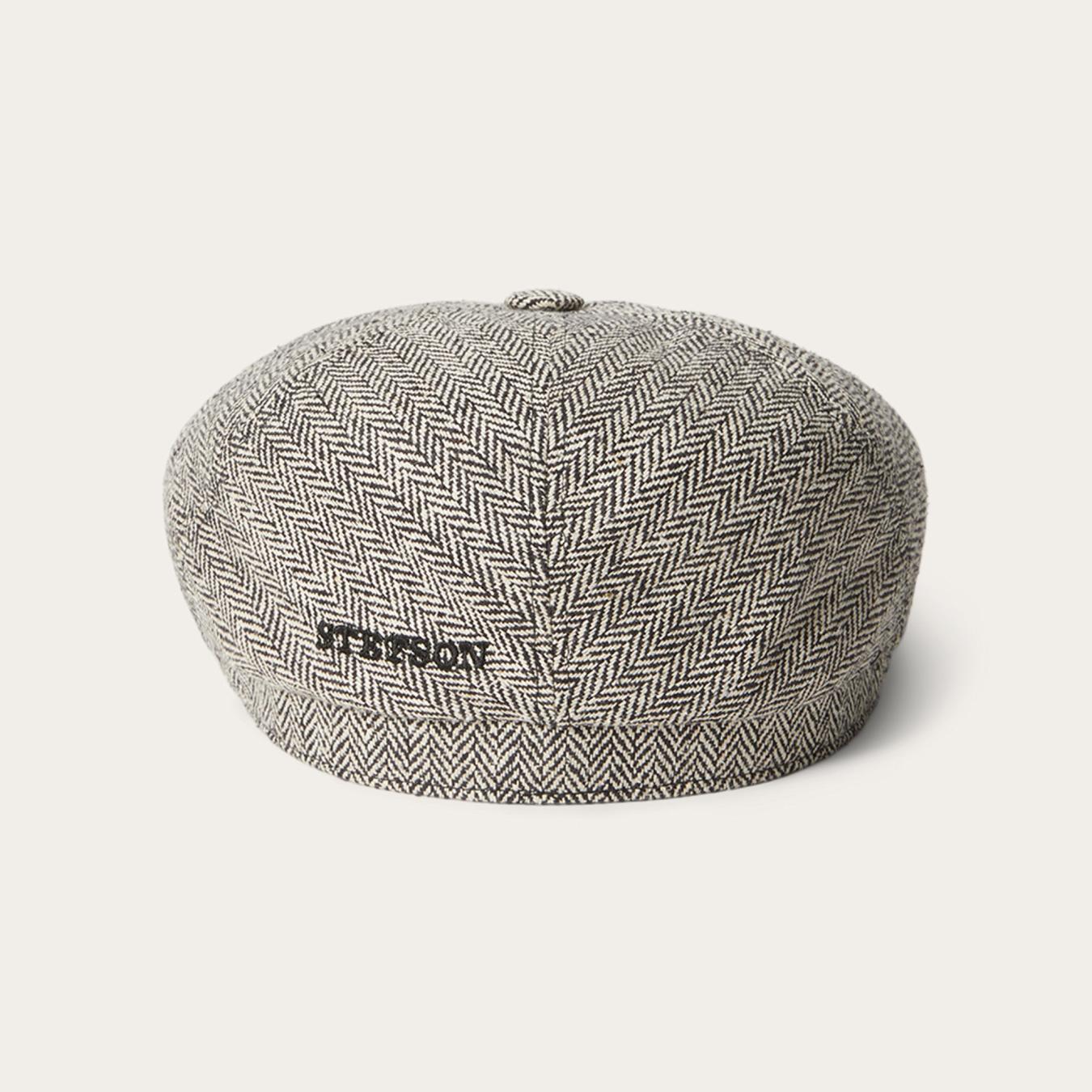 Men/Women Caps &amp; Truckers | Stetson Silk Six-Panel Cap Black Herringbone