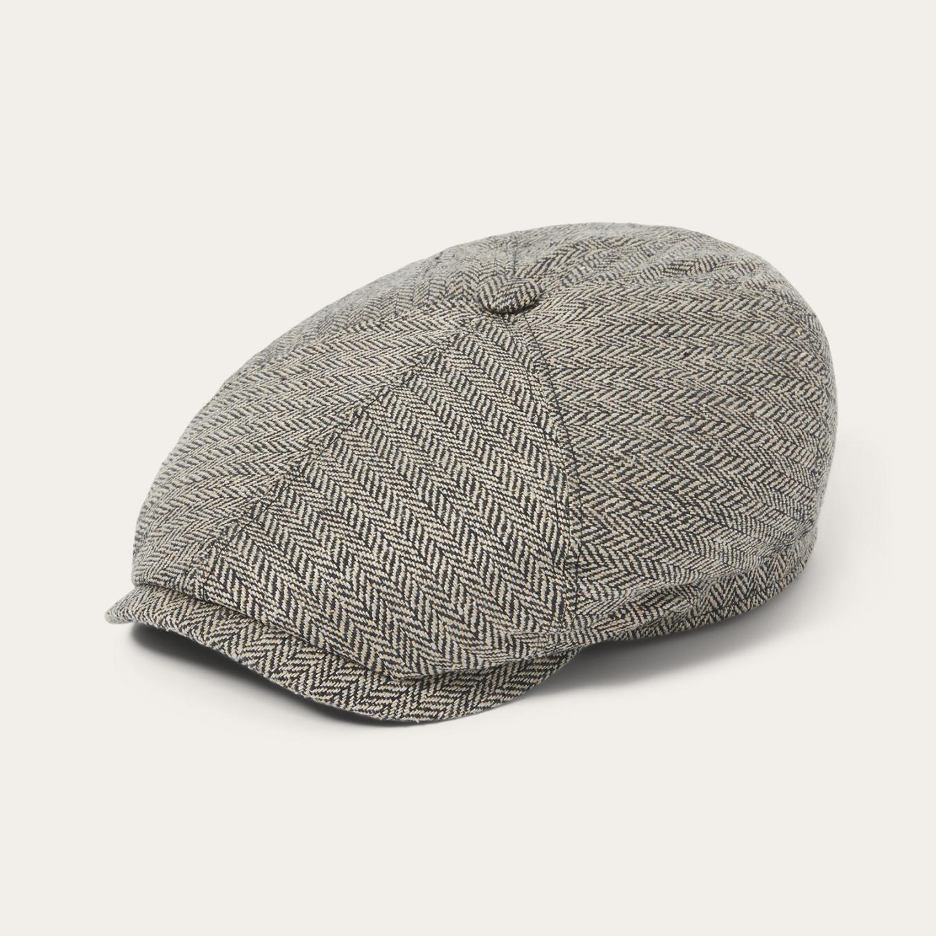 Men/Women Caps &amp; Truckers | Stetson Silk Six-Panel Cap Black/brown Herringbone