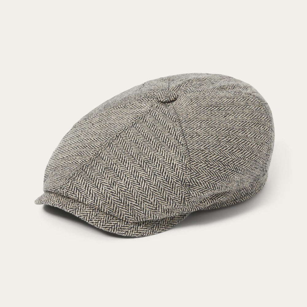 Men/Women Caps &amp; Truckers | Stetson Silk Six-Panel Cap Black/brown Herringbone