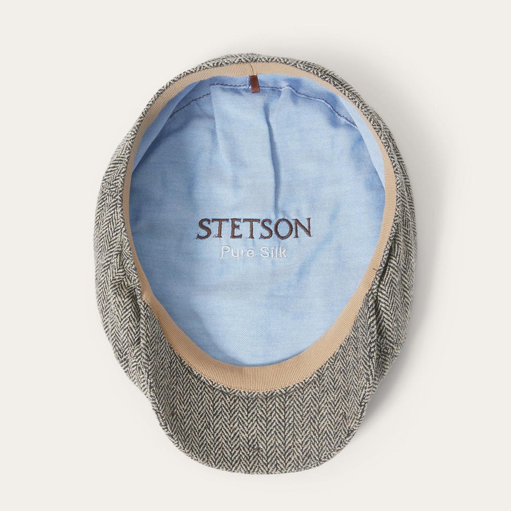 Men/Women Caps &amp; Truckers | Stetson Silk Six-Panel Cap Black/brown Herringbone