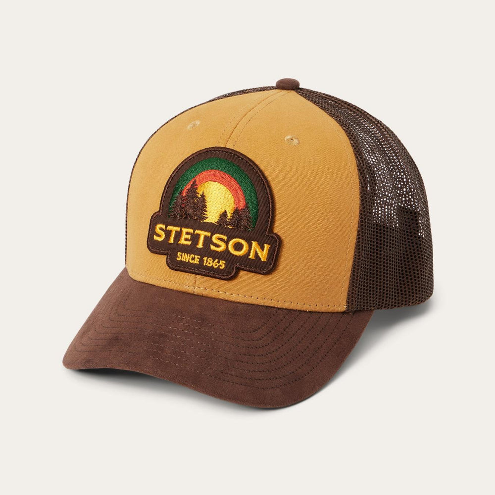 Men/Women Caps &amp; Truckers | Stetson Tan Sunset Trucker Cap Tan