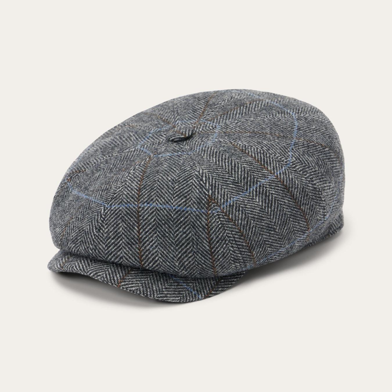 Men/Women Caps &amp; Truckers | Stetson Wool Herringbone Hatteras Cap Grey Herringbone