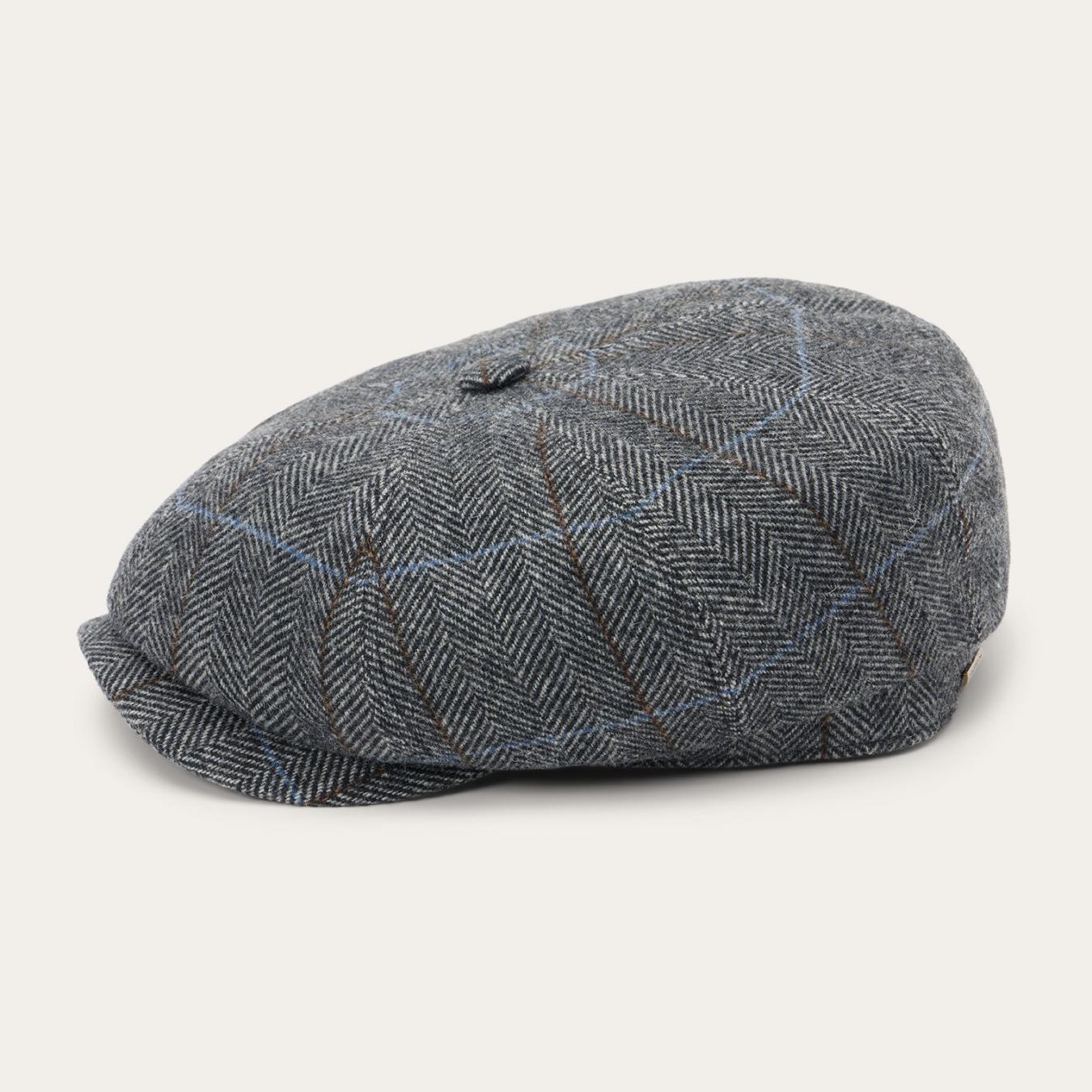 Men/Women Caps &amp; Truckers | Stetson Wool Herringbone Hatteras Cap Grey Herringbone