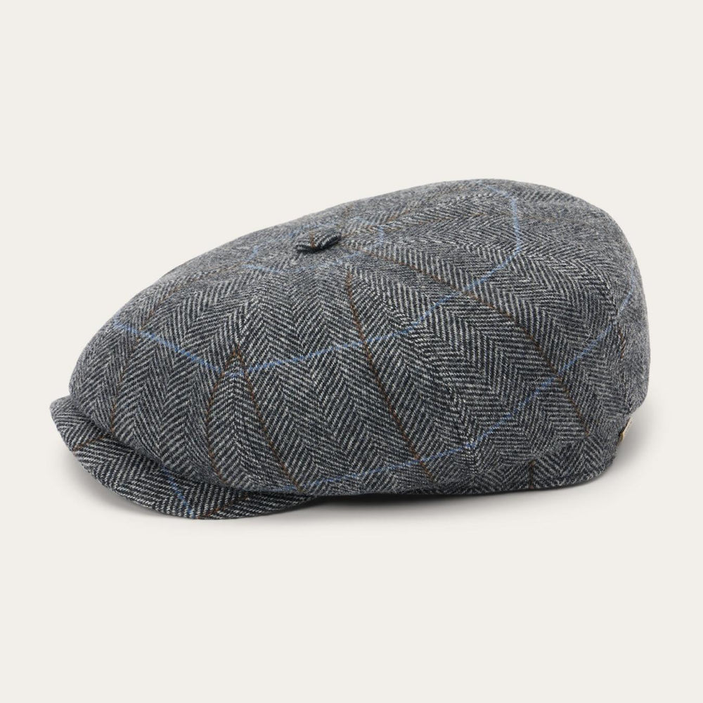 Men/Women Caps &amp; Truckers | Stetson Wool Herringbone Hatteras Cap Grey Herringbone