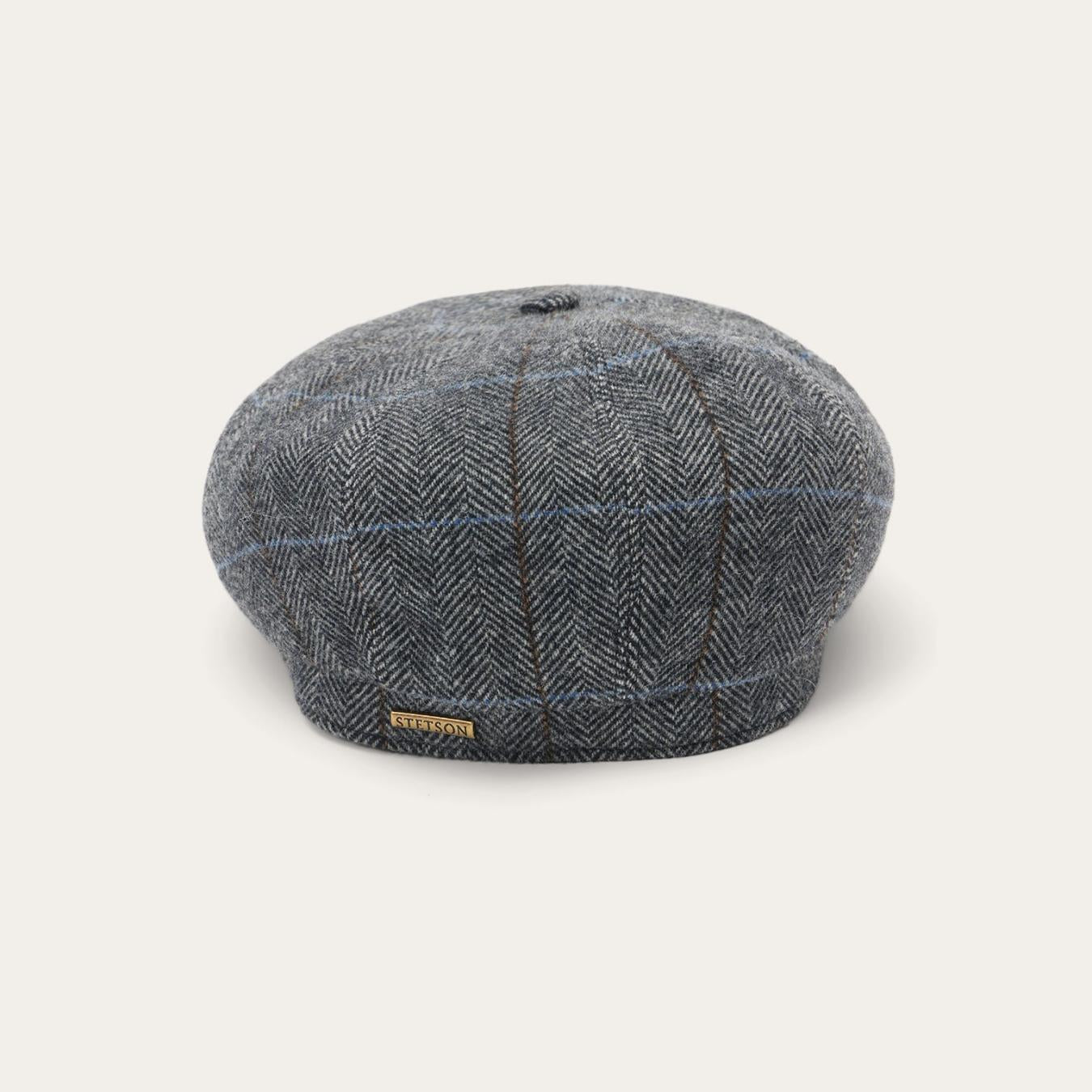 Men/Women Caps &amp; Truckers | Stetson Wool Herringbone Hatteras Cap Grey Herringbone