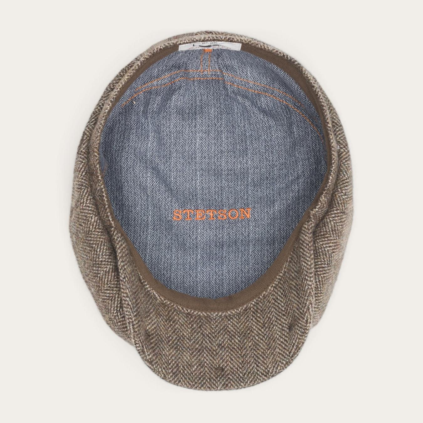 Men/Women Caps &amp; Truckers | Stetson Wool Herringbone Hatteras Grey Herringbone