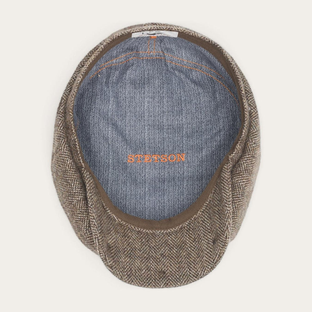 Men/Women Caps &amp; Truckers | Stetson Wool Herringbone Hatteras Grey Herringbone