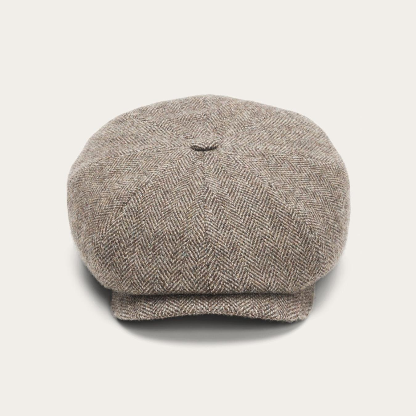 Men/Women Caps &amp; Truckers | Stetson Wool Herringbone Hatteras Grey Herringbone
