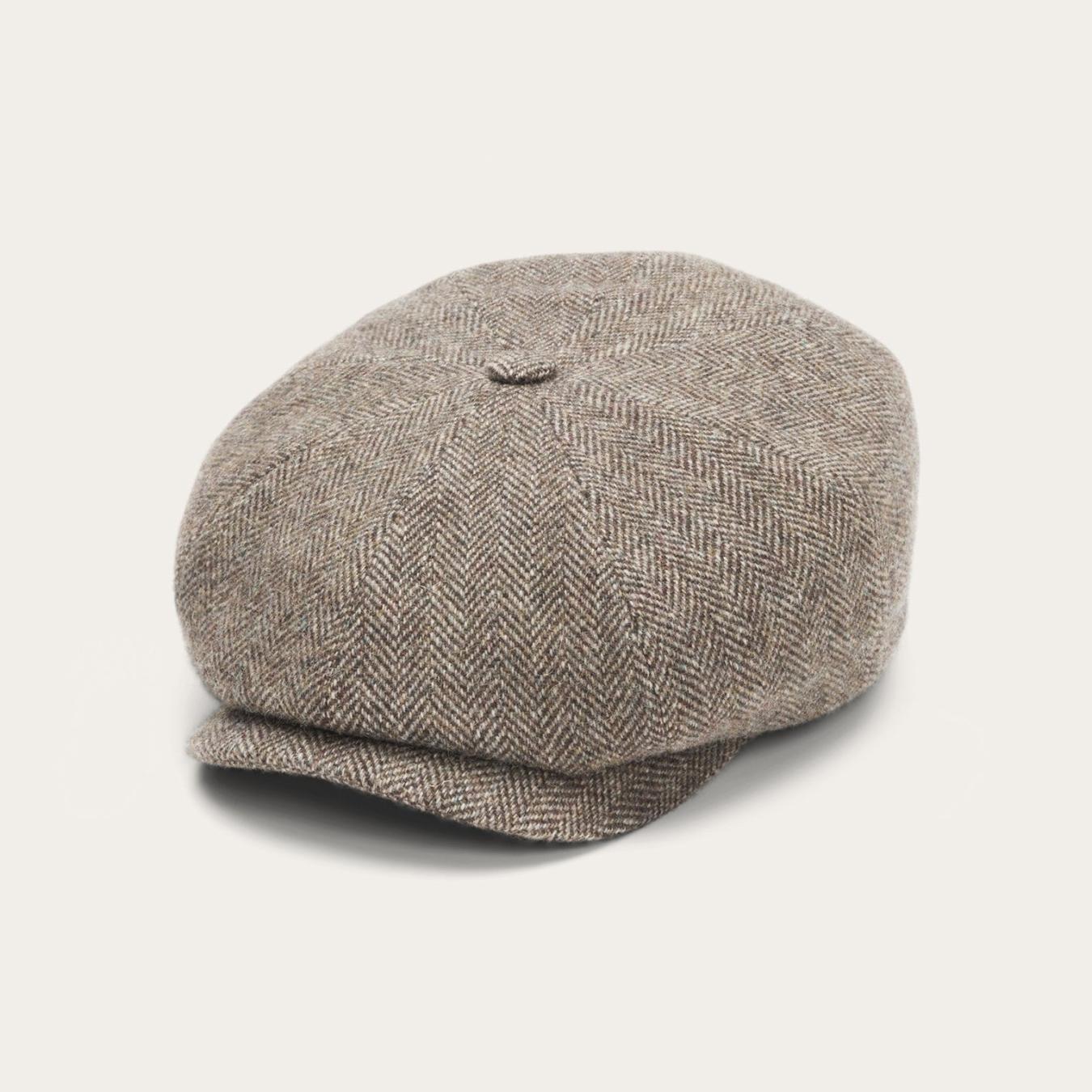 Men/Women Caps &amp; Truckers | Stetson Wool Herringbone Hatteras Grey Herringbone