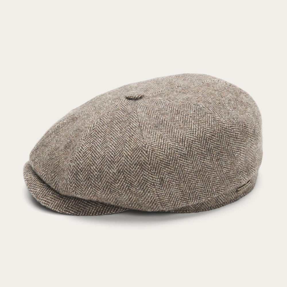 Men/Women Caps &amp; Truckers | Stetson Wool Herringbone Hatteras Grey Herringbone