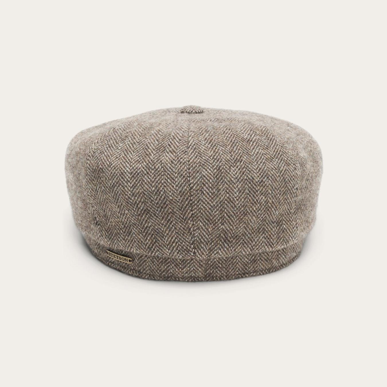 Men/Women Caps &amp; Truckers | Stetson Wool Herringbone Hatteras Grey Herringbone