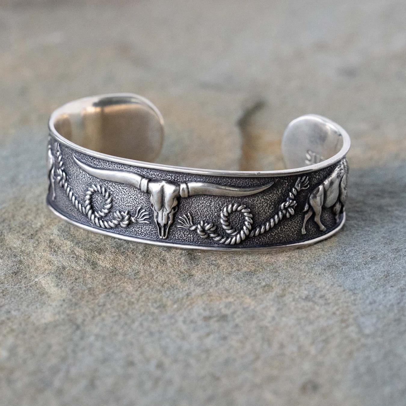 Men/Women Jewelry | Stetson Southwestern Cuff Grey