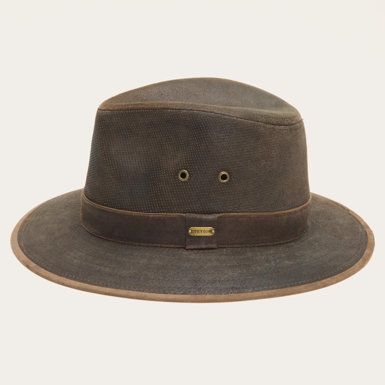 Men/Women Outdoor | Stetson Weathered Leather Safari Hat Brown