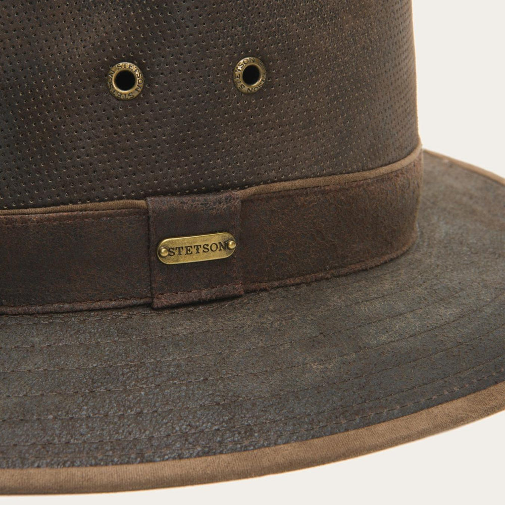 Men/Women Outdoor | Stetson Weathered Leather Safari Hat Brown