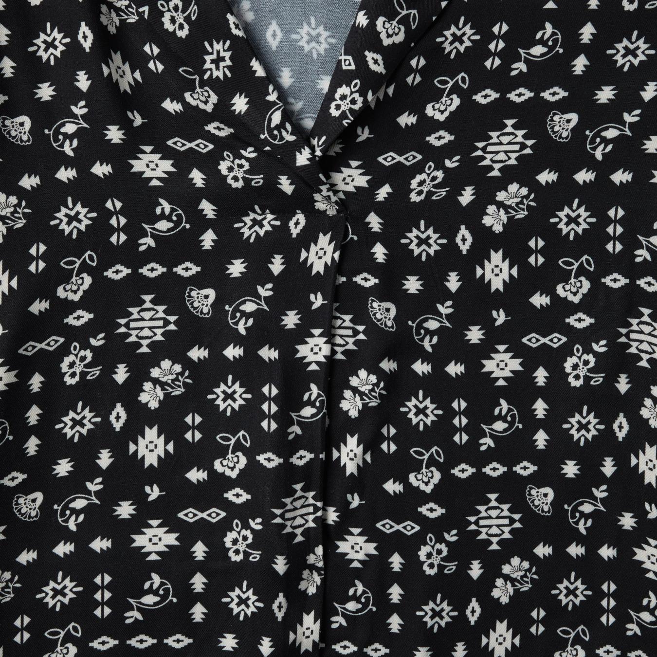 Women Blouses | Stetson Southwestern Ditzy Print Blouse Black