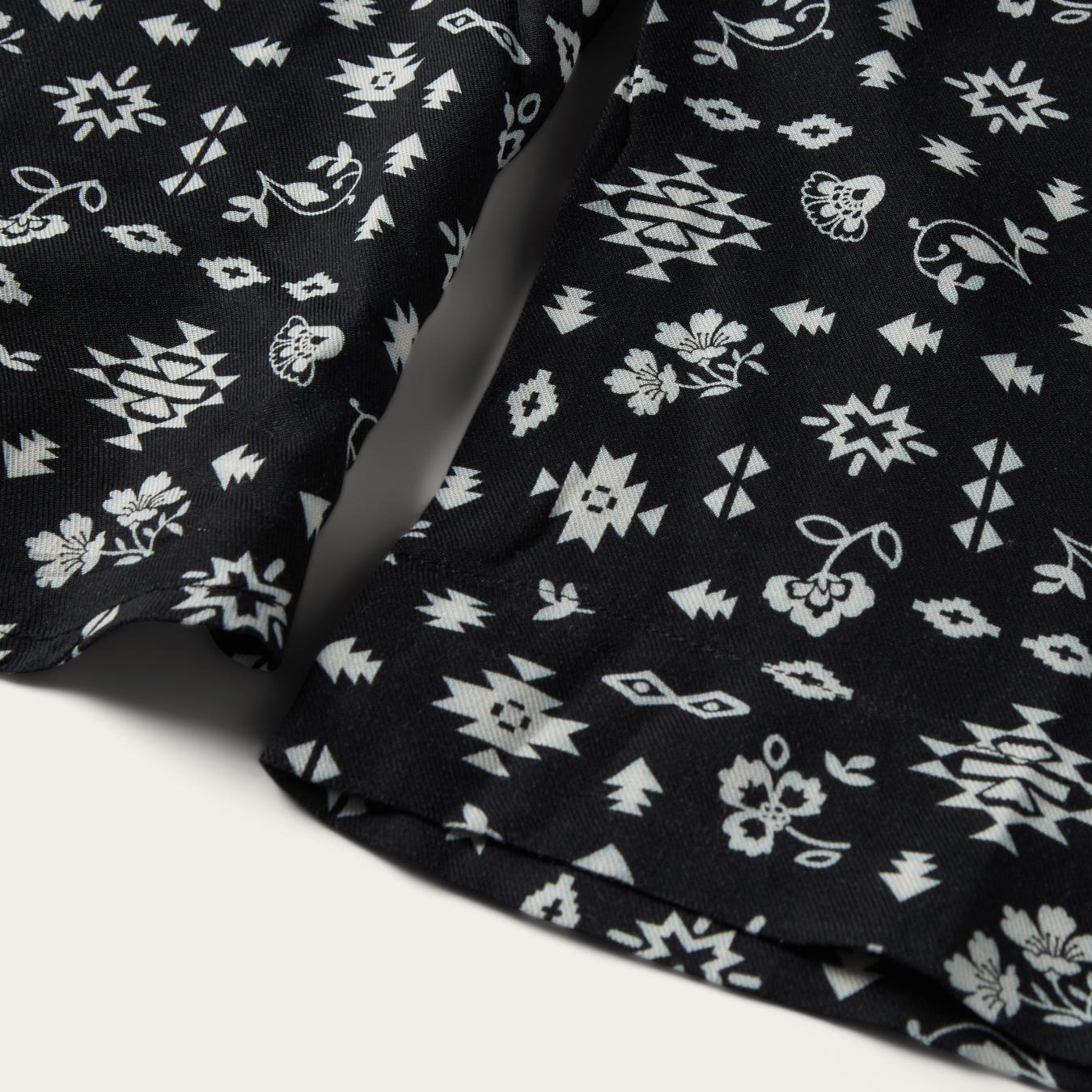 Women Blouses | Stetson Southwestern Ditzy Print Blouse Black