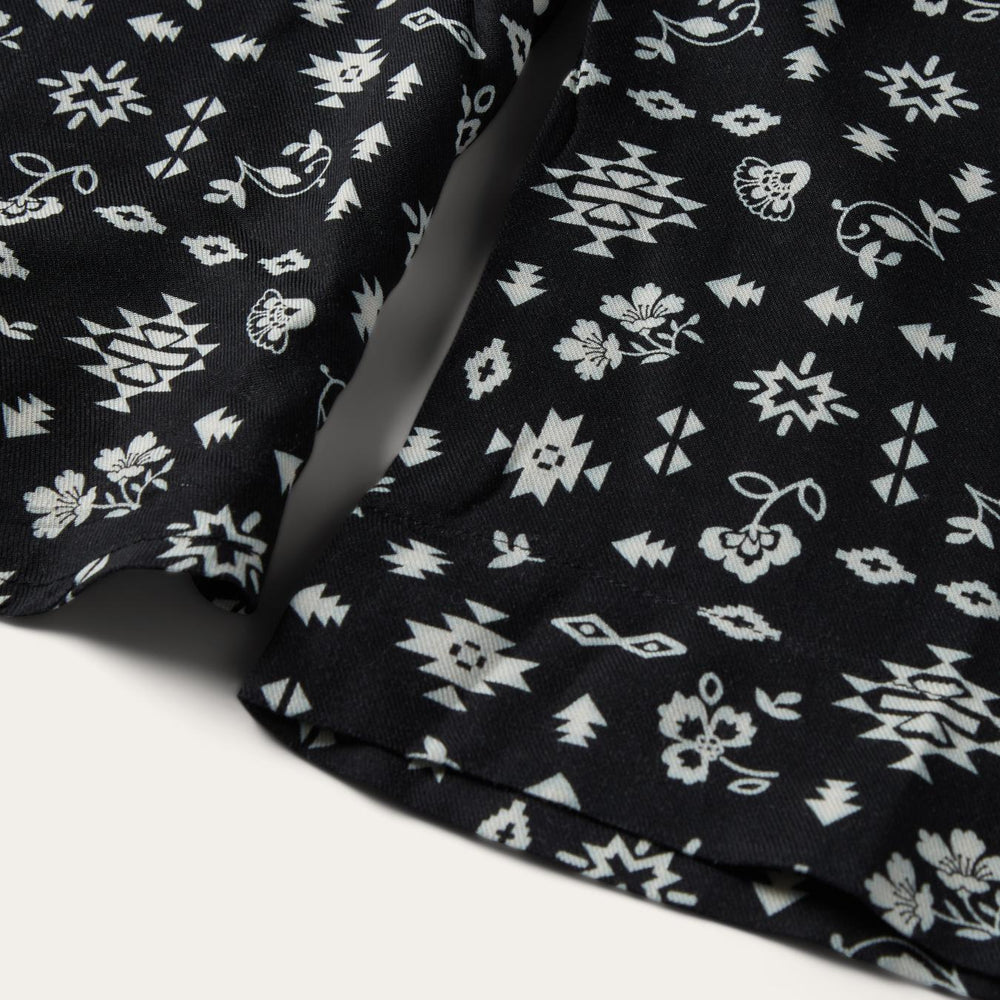 Women Blouses | Stetson Southwestern Ditzy Print Blouse Black