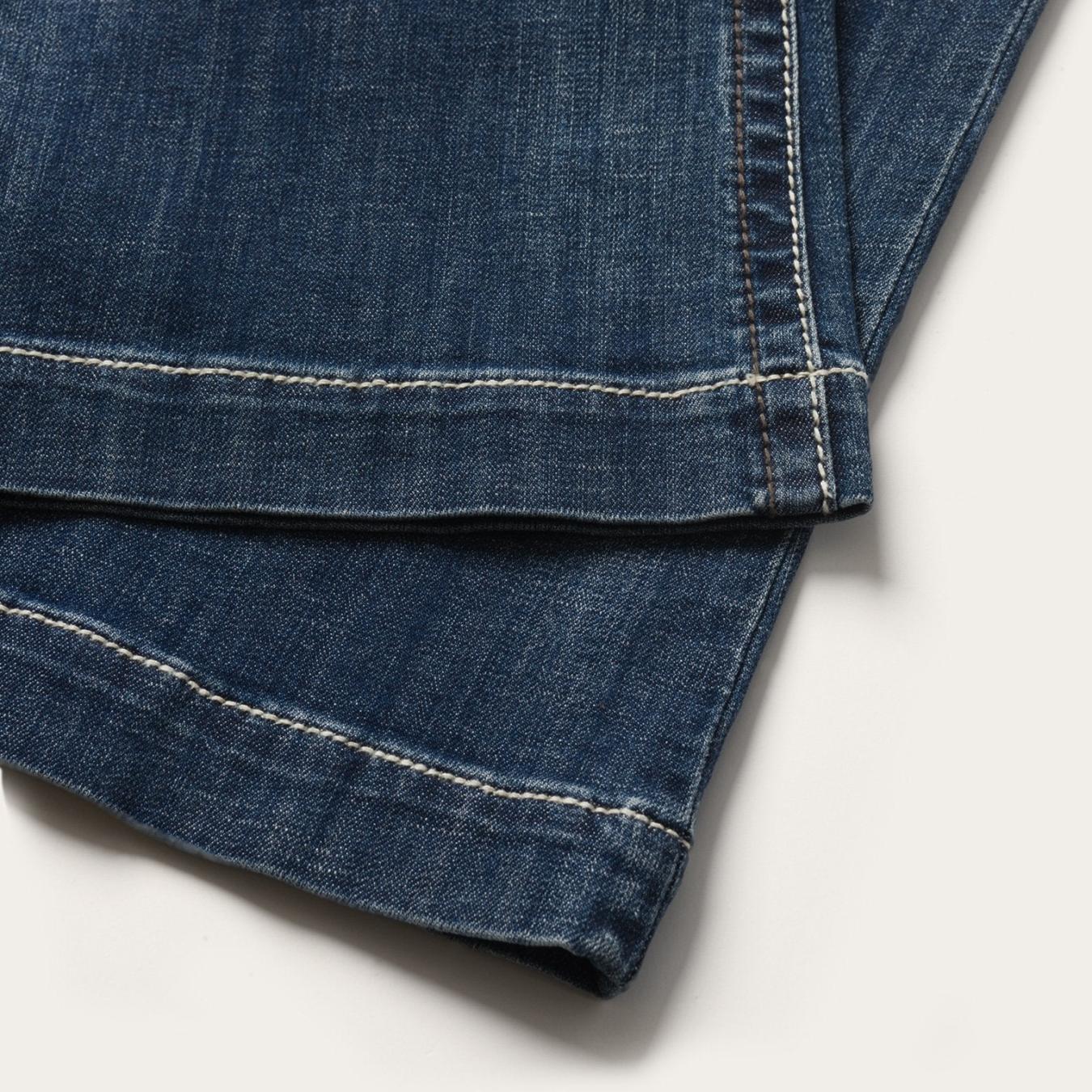 Women Denim | Stetson 214 City Trouser Jeans With Chevron Back Pocket Blue